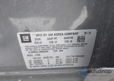 2021 Buick Encore Gx Fwd Select from USA, damaged, VIN KL4MMDSL1MB068400